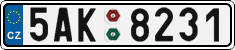 License plate of the Czech Republic, Cars (2001)