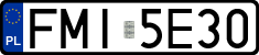 License plates of Poland, Regular car plates