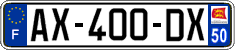French license plate, SIV (ordinary)