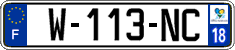 French license plate, SIV (garage)