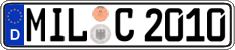 German license plate, Regular plates