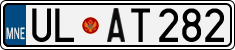 License plate of Montenegro, Cars