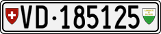 License plate of Switzerland, Cars