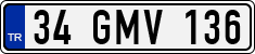 License plate of Turkey, Regular plates