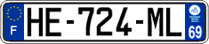 French license plate, SIV (ordinary)