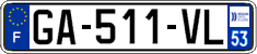 French license plate, SIV (ordinary)