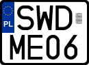 License plates of Poland, Special vehicles and motorcycles