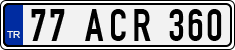 License plate of Turkey, Regular plates