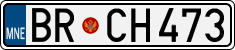 License plate of Montenegro, Cars