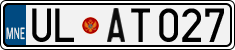 License plate of Montenegro, Cars