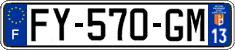 French license plate, SIV (ordinary)