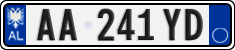 License plate of Albania, Cars (2011)