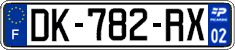 French license plate, SIV (ordinary)