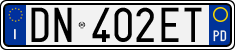 License plate of Italy, Cars (1994 year series)