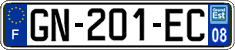 French license plate, SIV (ordinary)