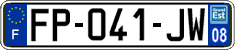 French license plate, SIV (ordinary)