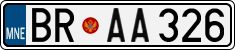 License plate of Montenegro, Cars