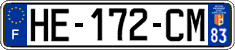 French license plate, SIV (ordinary)