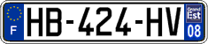 French license plate, SIV (ordinary)