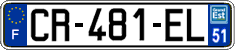 French license plate, SIV (ordinary)