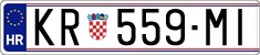 License plate of Croatia, Regular plates