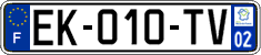 French license plate, SIV (ordinary)