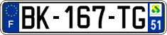French license plate, SIV (ordinary)