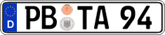 German license plate, Regular plates