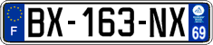 French license plate, SIV (ordinary)