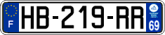French license plate, SIV (ordinary)