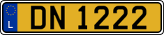 License plate of Luxembourg, 2003 year system