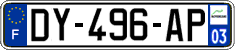 French license plate, SIV (ordinary)