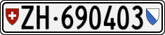 License plate of Switzerland, Cars