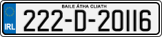 License plate of Ireland, Regular plates