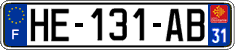 French license plate, SIV (ordinary)