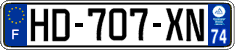French license plate, SIV (ordinary)