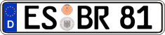 German license plate, Regular plates