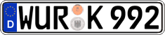 German license plate, Regular plates