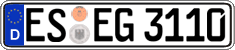 German license plate, Regular plates