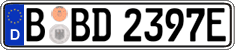 German license plate, Electric vehicles