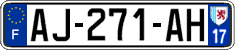 French license plate, SIV (ordinary)