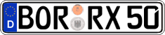 German license plate, Regular plates