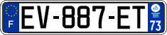 French license plate, SIV (ordinary)