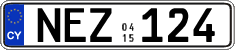 License plate of Cyprus, Regular plates