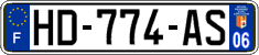 French license plate, SIV (ordinary)