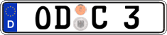 German license plate, Regular plates