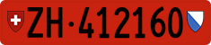 License plate of Switzerland, Cars