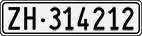 License plate of Switzerland, Cars