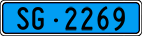 License plate of Switzerland, Work and fire vehicles (blue)