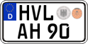 German license plate, Regular plates